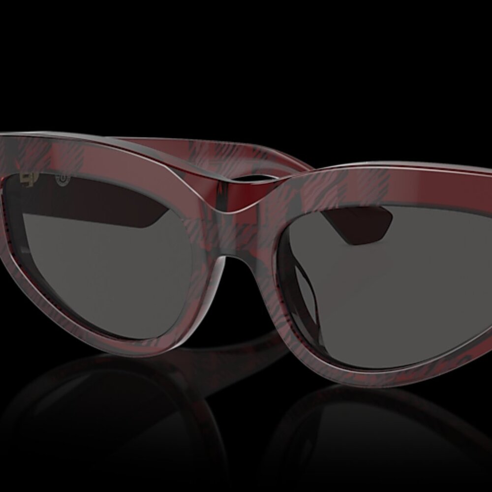 Burberry BE4425U 411587 Check Red Cat Eye Sunglasses